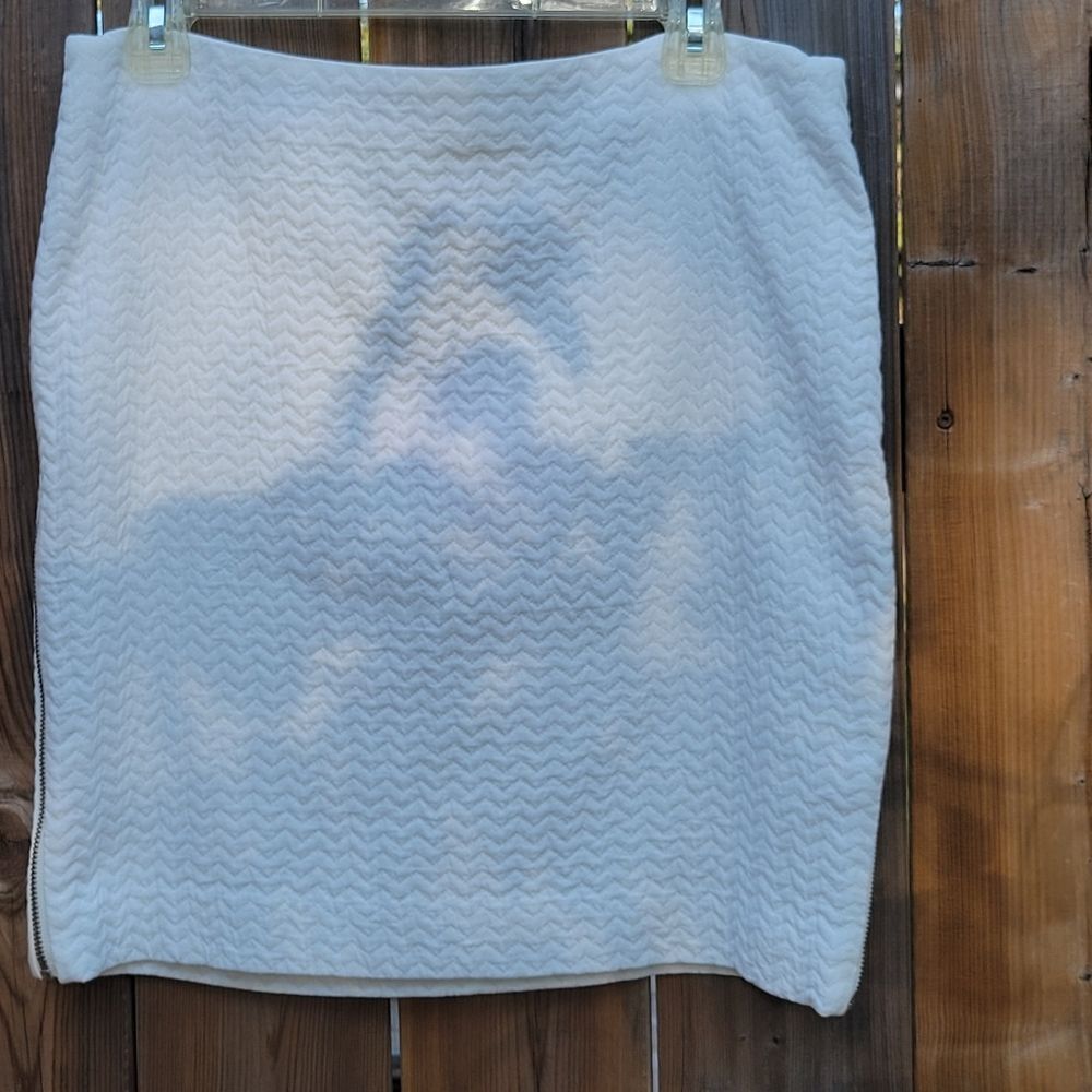 Boy Band of Outsiders off white double side zipper skirt